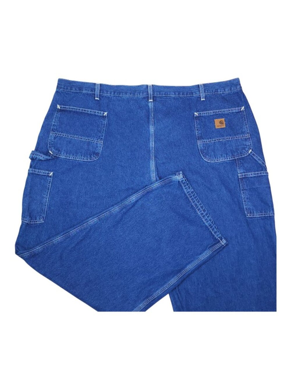 Carhartt B13 Dungaree Fit Mens Blue Denim Jeans 50x32 100% Cotton Workwear